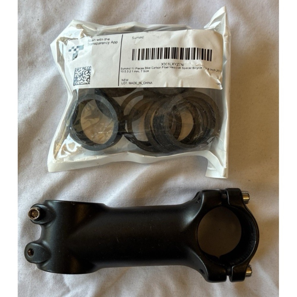 Threadless Bicycle Stem Road Mountain Hybrid Bike W/Asst Of Simons Spacers (16)